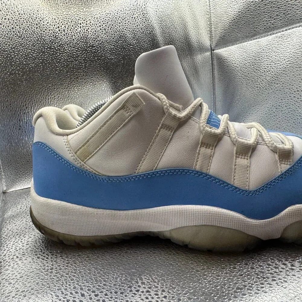Size 10.5 Air Jordan 11 Retro White University Blue Mens Sneakers 528895-106‎
